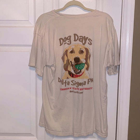 Alpha Xi Delta/ Delta Sigma Phi Dog Days Pocket Tee Shirt 2018 - Picture 2 of 4